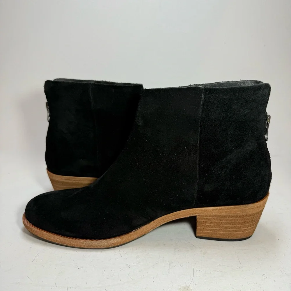 NWOT Kork-Ease Kecia Black Suede‎ Ankle Boots Women's Size 10 Leather